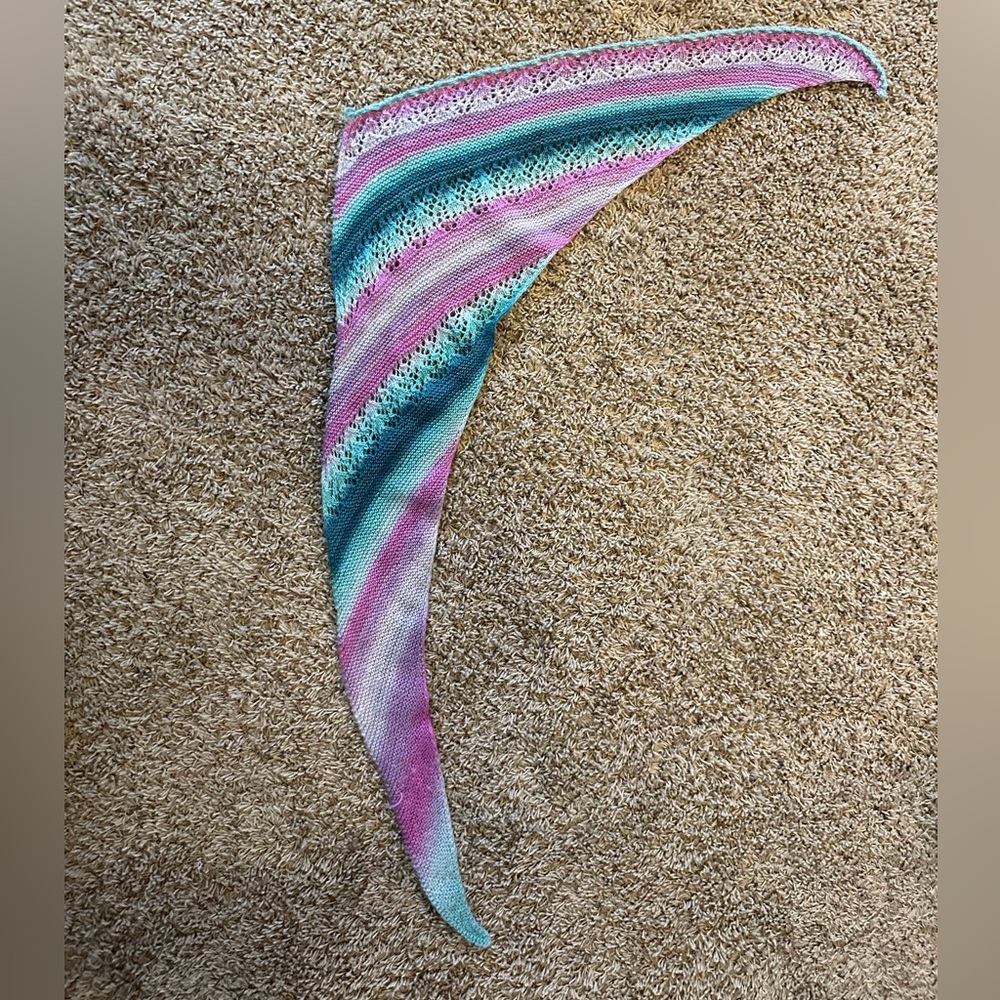 Handmade Scarf in Purple and Teals